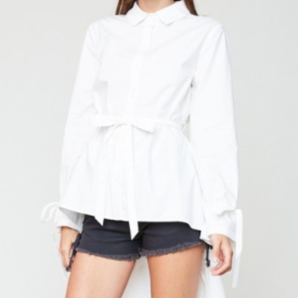 Hi Lo Hem Button Up Top - Picture 5 of 7